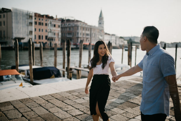 surprise proposal photographer in Venice Italy - engagement photographer Venice - intimate session in Venice - destination photographer Italy - destination photoshoot Venice - Asian couple shoot Venice-14