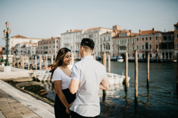 surprise proposal photographer in Venice Italy - engagement photographer Venice - intimate session in Venice - destination photographer Italy - destination photoshoot Venice - Asian couple shoot Venice-29