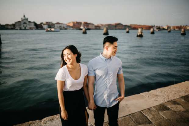 surprise proposal photographer in Venice Italy - engagement photographer Venice - intimate session in Venice - destination photographer Italy - destination photoshoot Venice - Asian couple shoot Venice-3