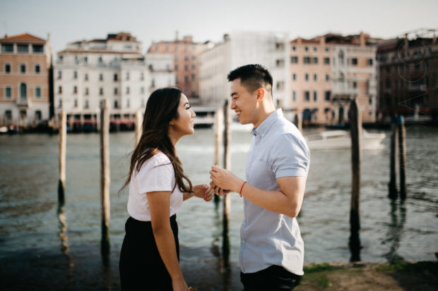 surprise proposal photographer in Venice Italy - engagement photographer Venice - intimate session in Venice - destination photographer Italy - destination photoshoot Venice - Asian couple shoot Venice-44