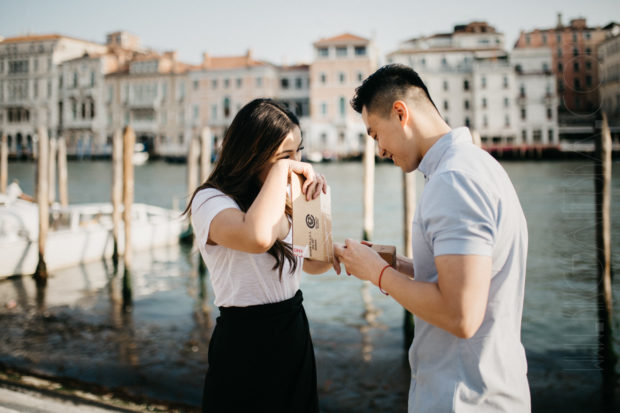 surprise proposal photographer in Venice Italy - engagement photographer Venice - intimate session in Venice - destination photographer Italy - destination photoshoot Venice - Asian couple shoot Venice-45