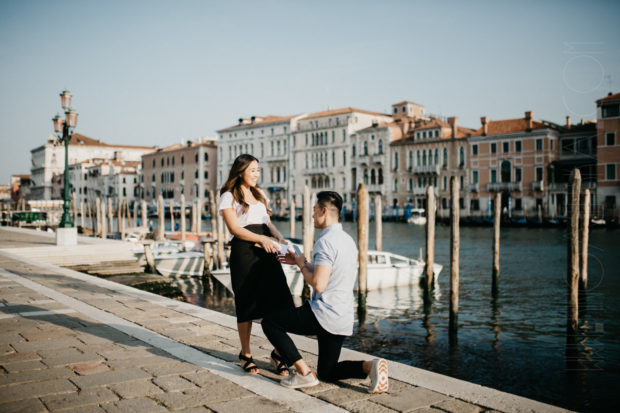 surprise proposal photographer in Venice Italy - engagement photographer Venice - intimate session in Venice - destination photographer Italy - destination photoshoot Venice - Asian couple shoot Venice-38
